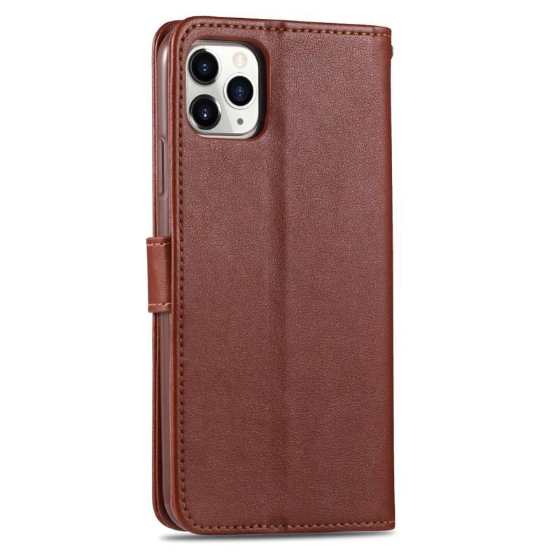 tokok PU bőr pénztárca tok iPhone 12 Pro/12-hez - kávé
