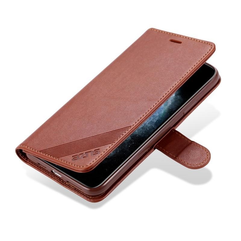 tokok PU bőr pénztárca tok iPhone 12 Pro/12-hez - kávé