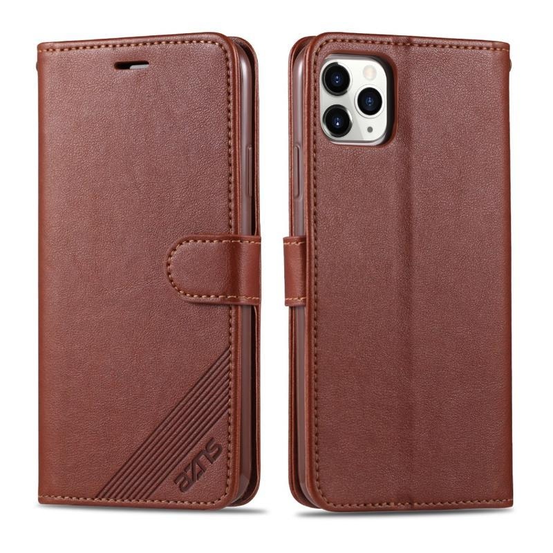 tokok PU bőr pénztárca tok iPhone 12 Pro/12-hez - kávé