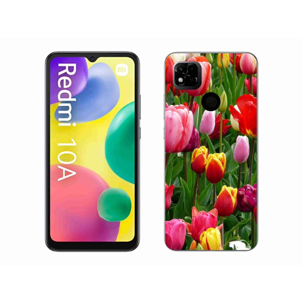 Gél borítás mmCase a Xiaomi Redmi 10A számára - tulipánok