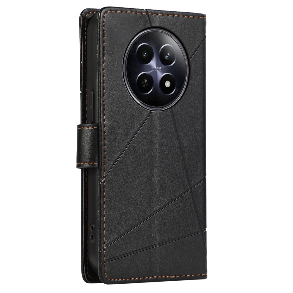 Line könyvtáska a Realme 12 5G/12x 5G készülékhez - fekete