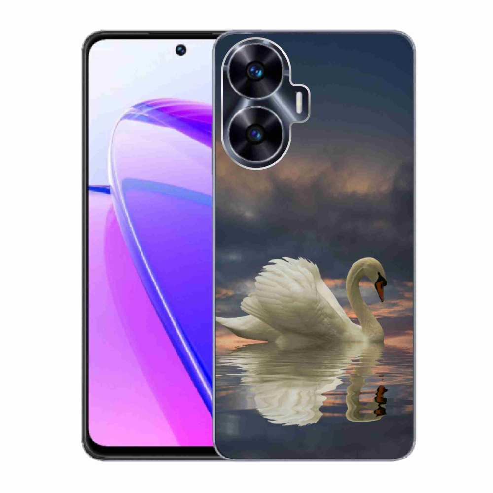 Gél borító mmCase a Realme C55 készülékhez - hattyú