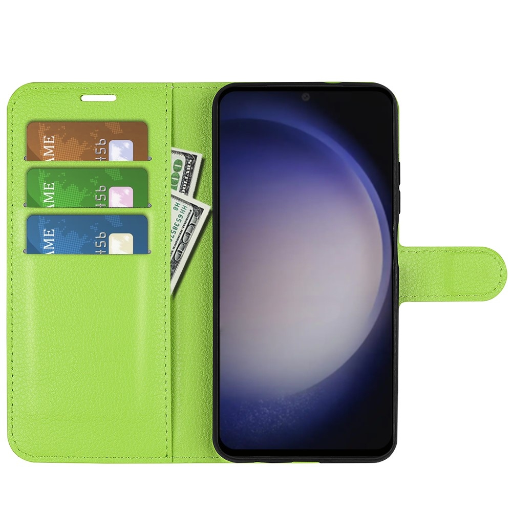 Litchi könyv tok Samsung Galaxy S24 készülékhez - zöld