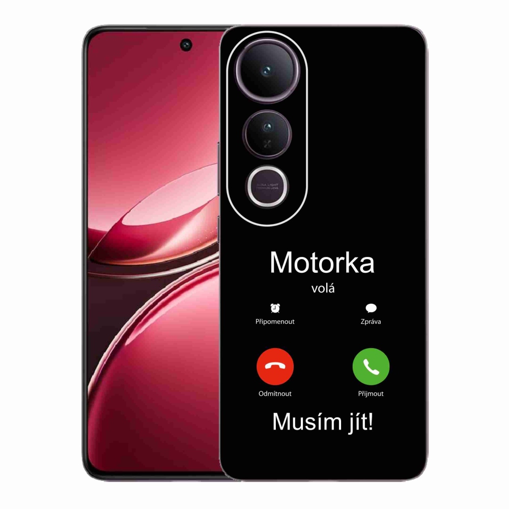 Gél borítás mmCase a Vivo V50 Lite 4G/5G készülékre - motoros hívások fekete háttérrel