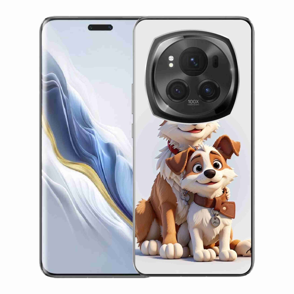 Zselés borítás mmCase a Honor Magic 6 Pro 5G számára - kutyák rajzolása
