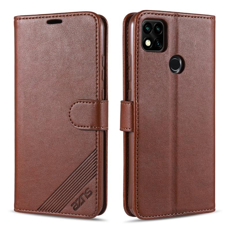 Cell PU bőr pénztárca tok Xiaomi Redmi 9C-hez - barna