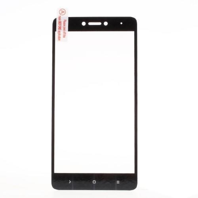 Teljes képernyő edzett üveg Xiaomi Redmi Note 4X - fekete szegéllyel
