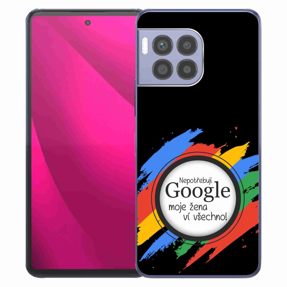 Zselés borítás mmCase a T-Mobile T Phone 2 Pro készülékre - a nő mindent tud fekete háttérrel