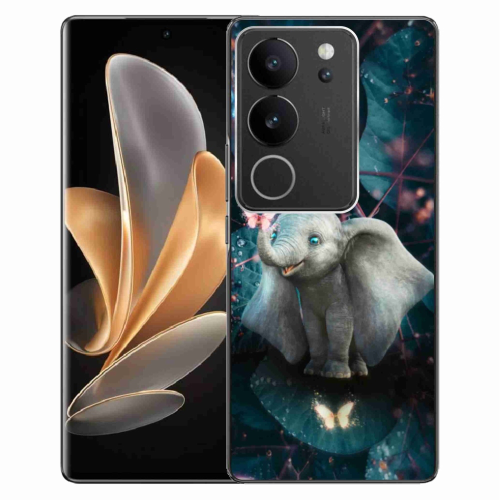 Gél borító mmCase a Vivo V29 5G-hez - aranyos elefánt