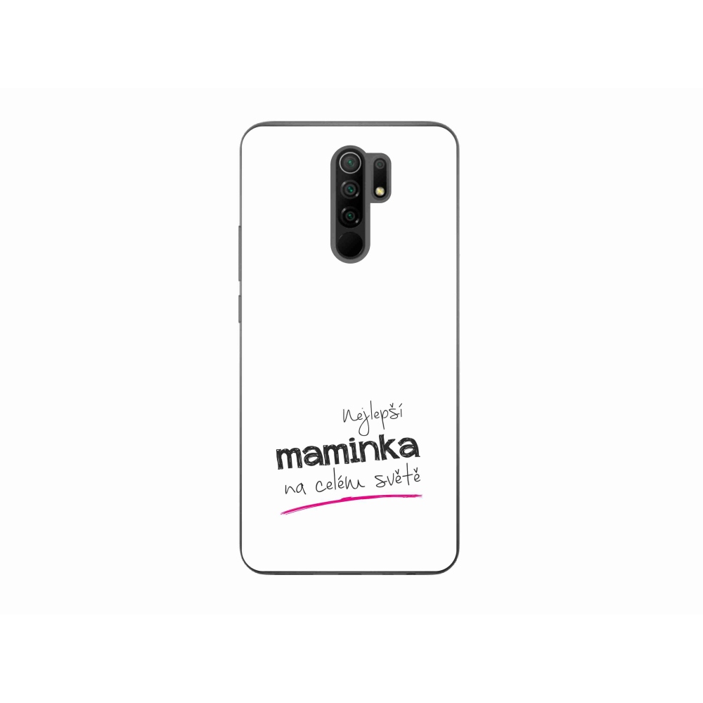 Gél borító mmCase a Xiaomi Redmi 9 - legjobb anya 4 fehér háttérrel