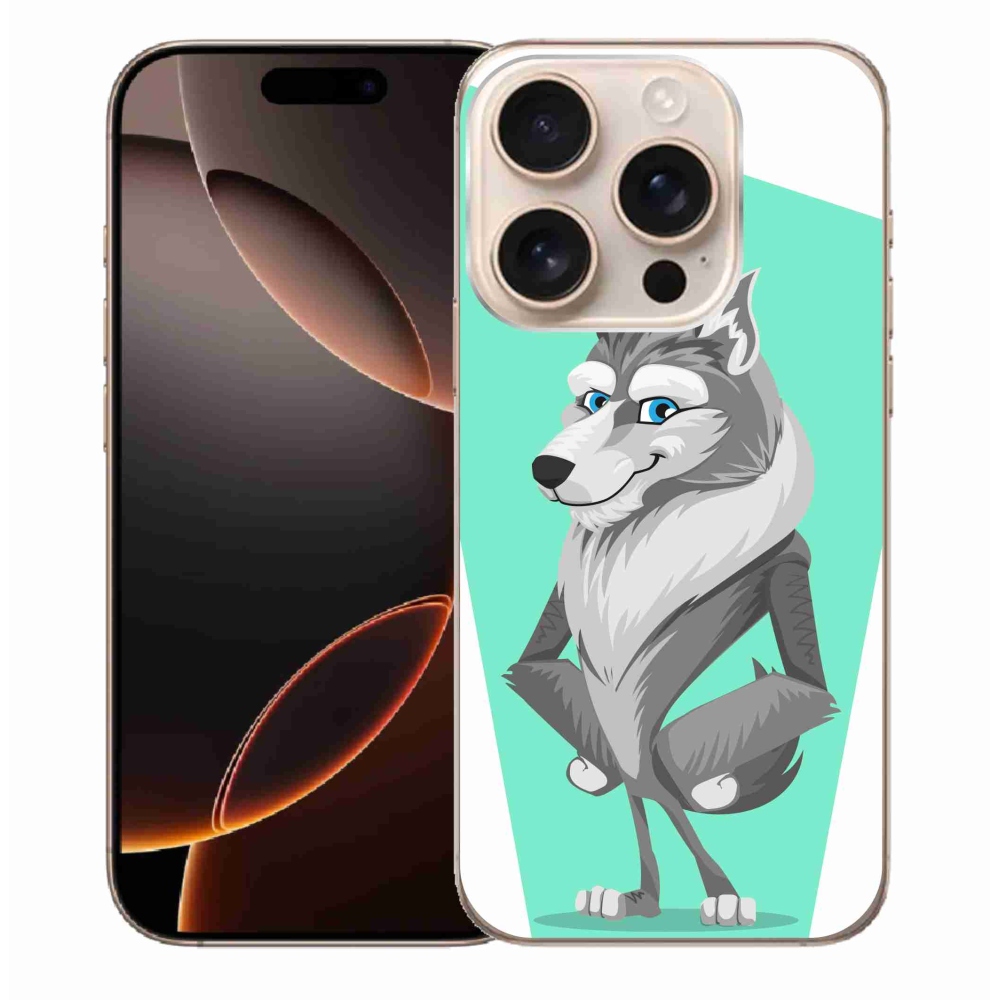 Zselés borítás mmCase iPhone 16 Pro Max készülékhez - rajzfilmfarkas