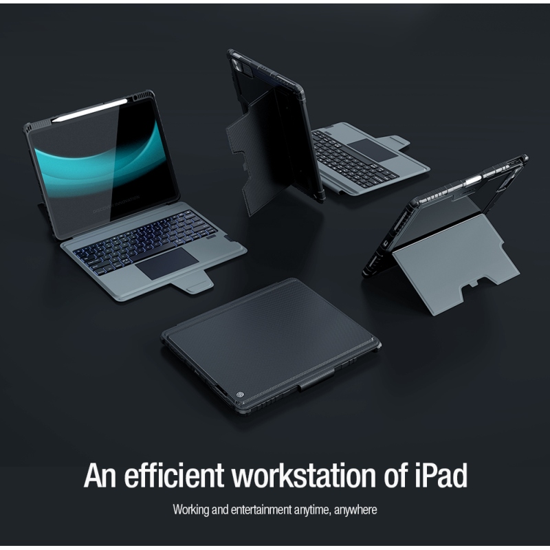 Nillkin Bumper Combo billentyűzet tok (háttérvilágításos verzió) iPad 12.9 Pro 2020/2021/2022 Fekete 12.9 Pro 2020/2021/2022 Fekete