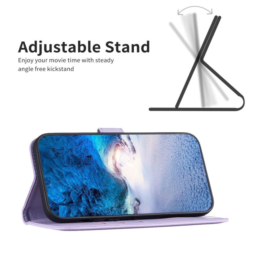 BNF könyvtáska Samsung Galaxy M15 5G - világos lila