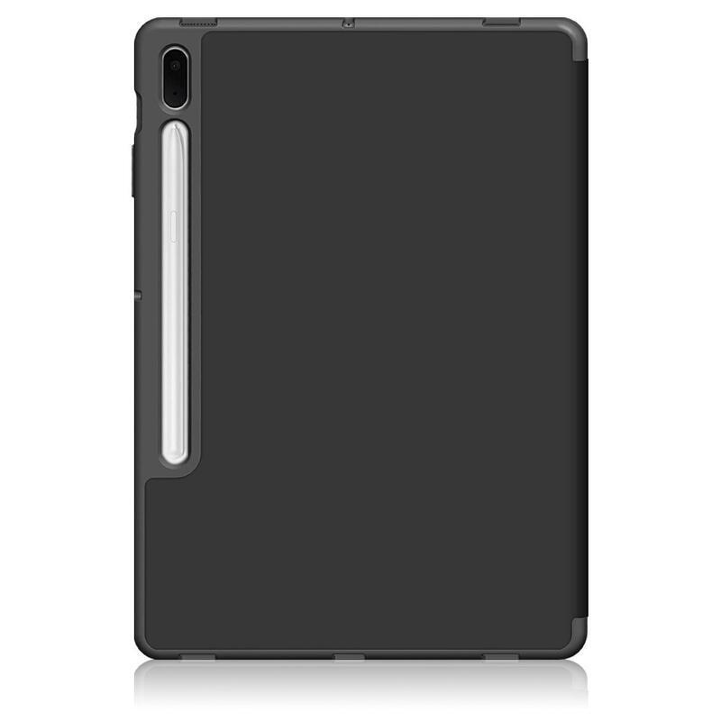 Intelligens, állítható PU bőr tok tablethez Samsung Galaxy Tab S7 FE T736 - fekete
