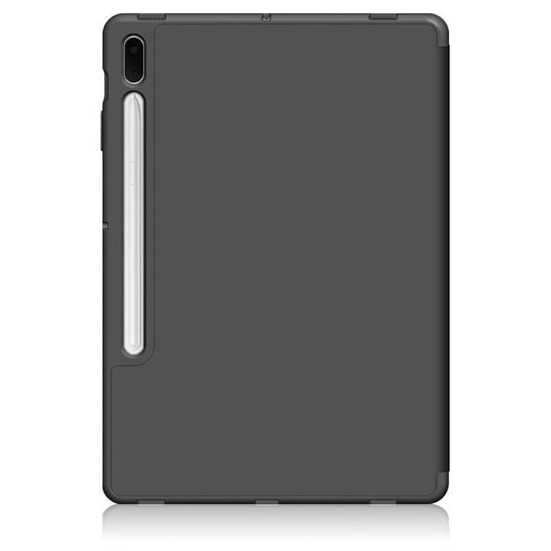 Intelligens állítható PU bőr tok tablethez Samsung Galaxy Tab S7 FE T736 - szürke