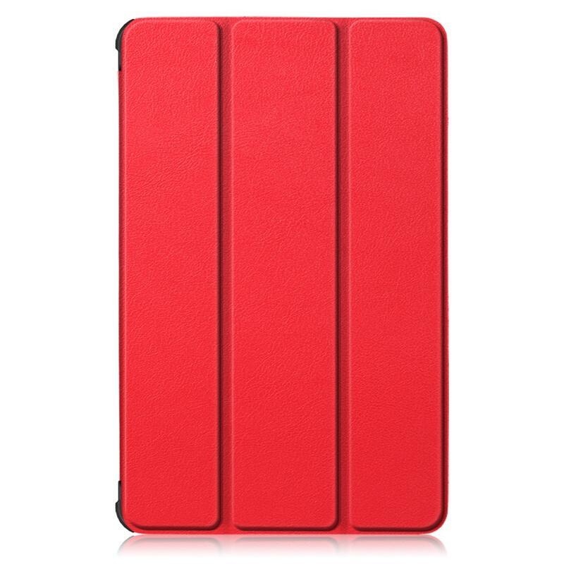 Intelligens pozicionáló PU bőr táblagép tok Lenovo Tab M10 FHD Plus - piros
