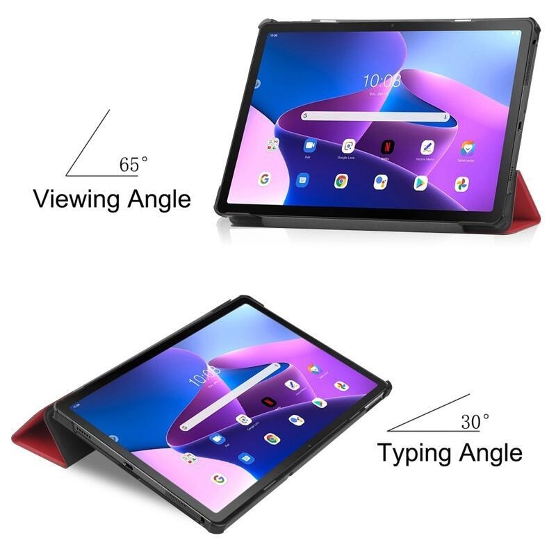 Lenovo Tab M10 Plus (3rd Gen) Smart állítható tok - Piros