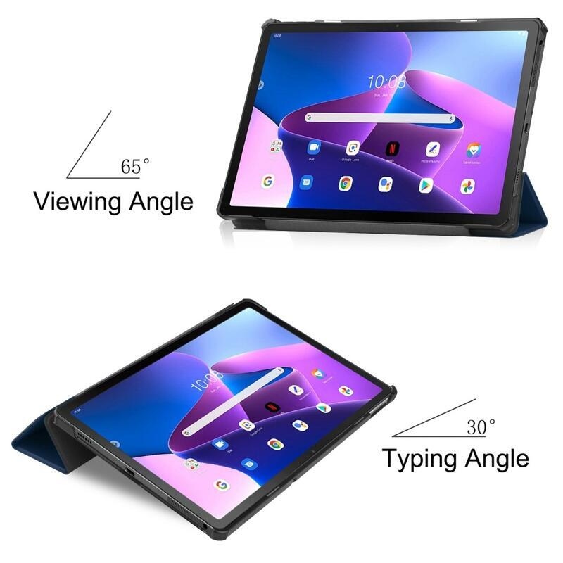 Lenovo Tab M10 Plus (3rd Gen) Smart állítható tok - sötétkék