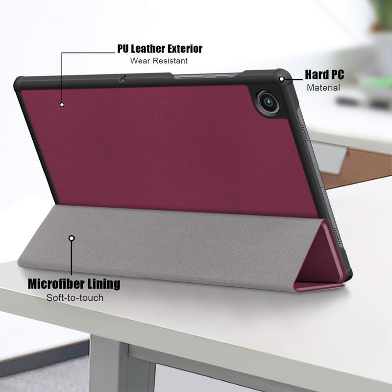 Intelligens pozicionálható tok Samsung Galaxy Tab A8 10.5 (2021) - bordó színű