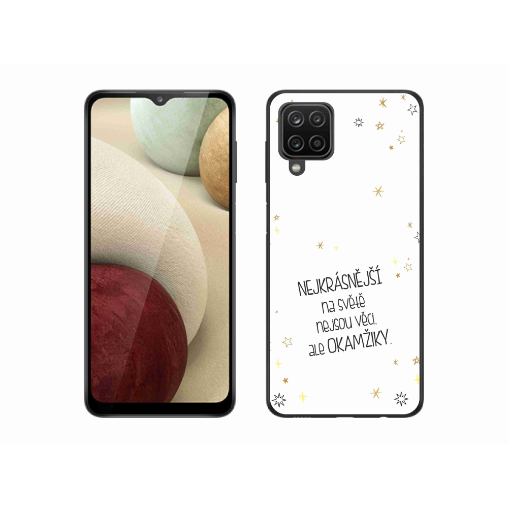 Gél borítás mmCase Samsung Galaxy A12 - idézem 4 fehér háttérrel