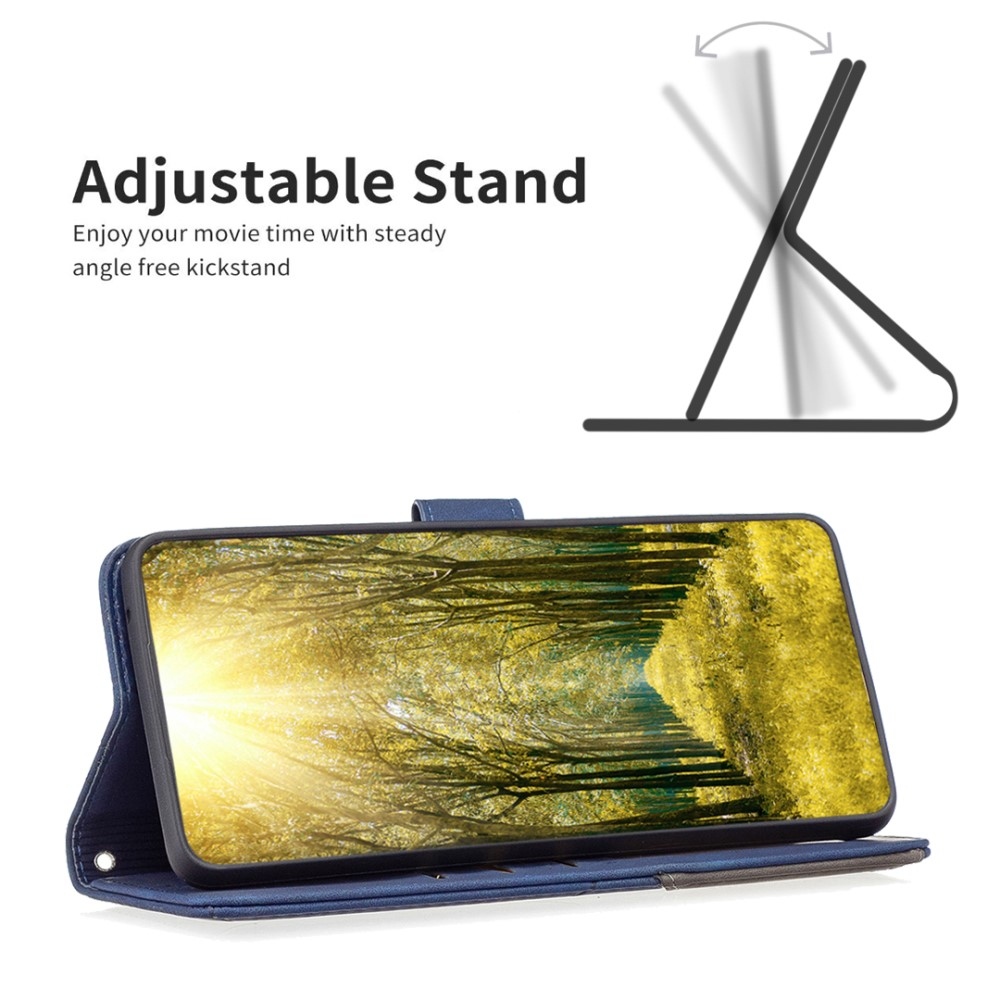 BINFEN könyvtáska Samsung Galaxy M15 5G - kék