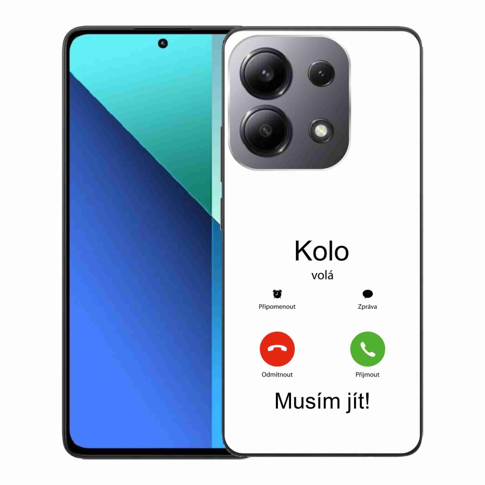 Gél borító mmCase a Xiaomi Redmi Note 13-hoz - a kerék hívja a fehér hátteret