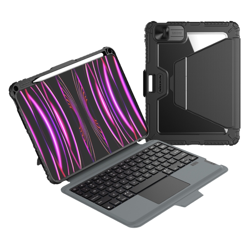 Nillkin Bumper Link billentyűzet tok (háttérvilágításos verzió) iPad Pro 11 2024 Fekete