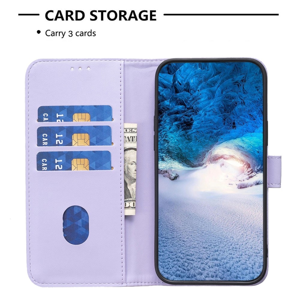 BNF könyvtáska Samsung Galaxy M15 5G - világos lila