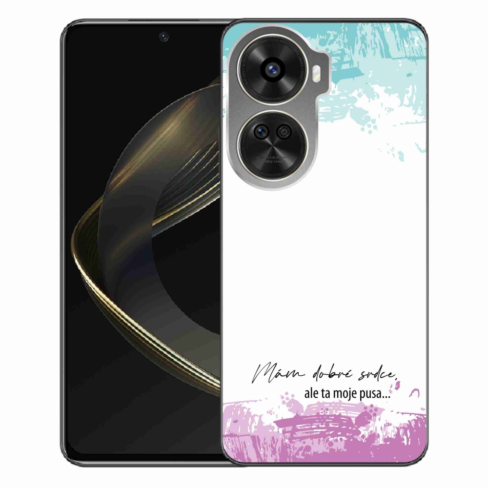 Gél borító mmCase a Huawei Nova 12 SE-hez - vicces szöveg 3 fehér háttérrel