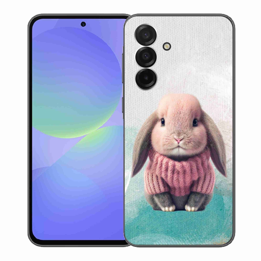 Zselés borítás mmCase Samsung Galaxy A36 5G - nyúl pulóverben
