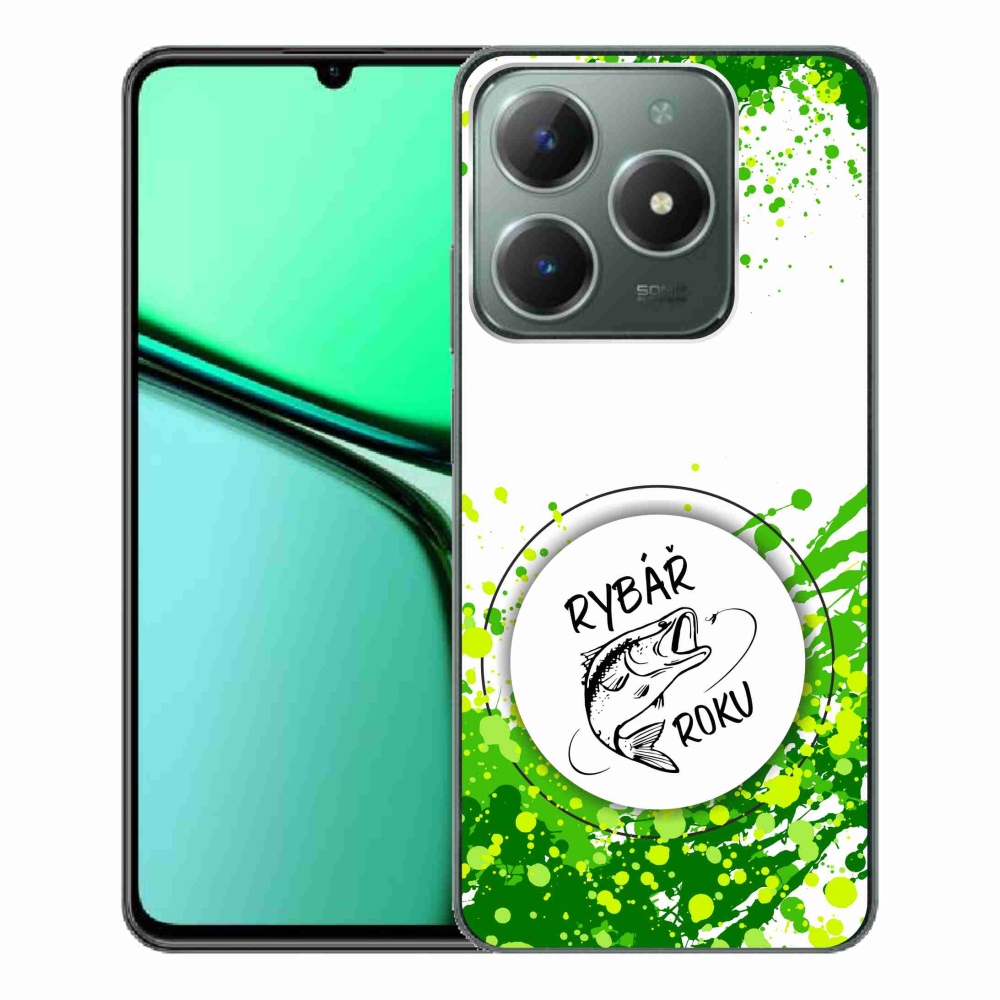 Gél borító mmCase a Realme C61 készülékre - az év halászának fehér háttere