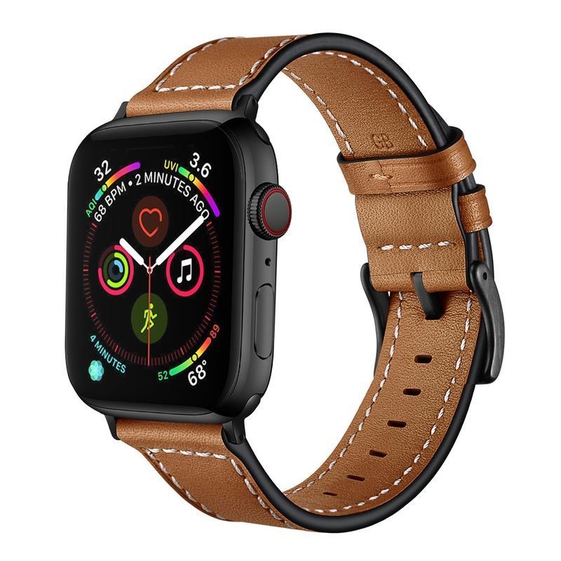 Klasszikus bőrszíj Apple Watch 5/4 40mm, 3/2/1 38mm órához - barna