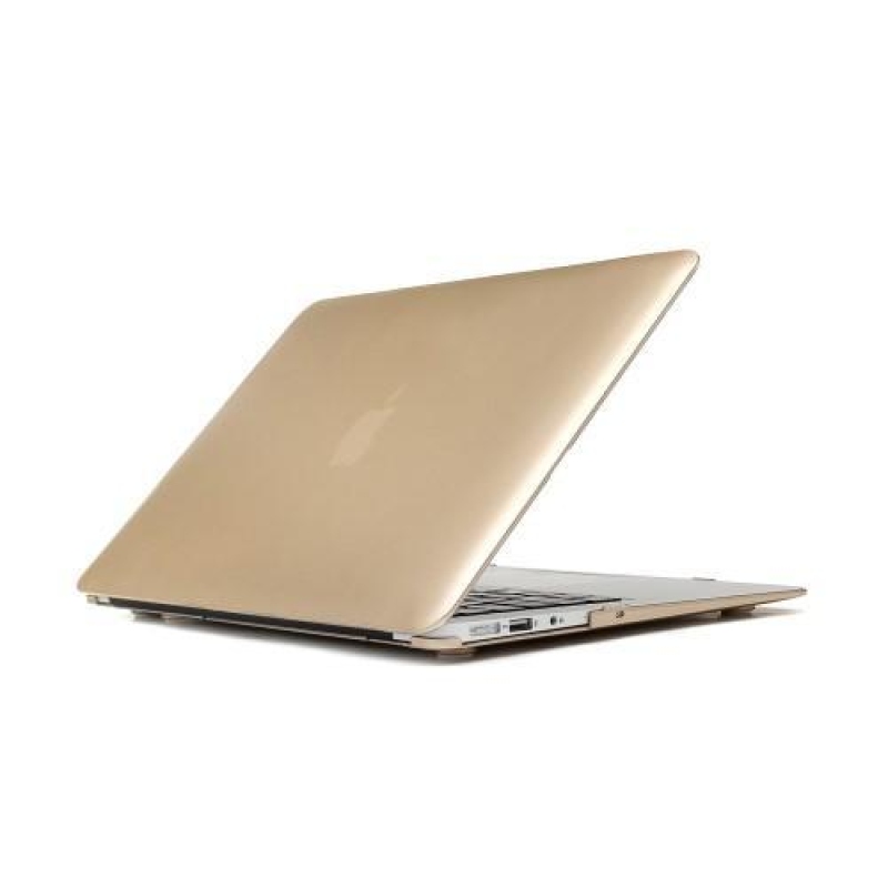 Klasszikus elülső és hátsó műanyag tok MacBook Air 13.3 készülékhez - arany színben