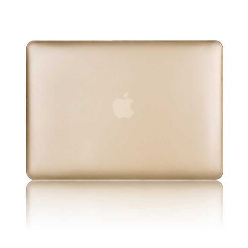 Klasszikus elülső és hátsó műanyag tok MacBook Air 13.3 készülékhez - arany színben