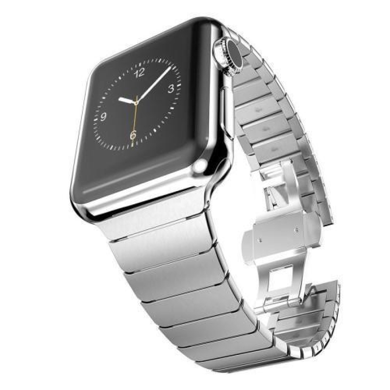 Klasszikus stílusos acél szíj Apple Watch 38mm-es órához - Ezüst