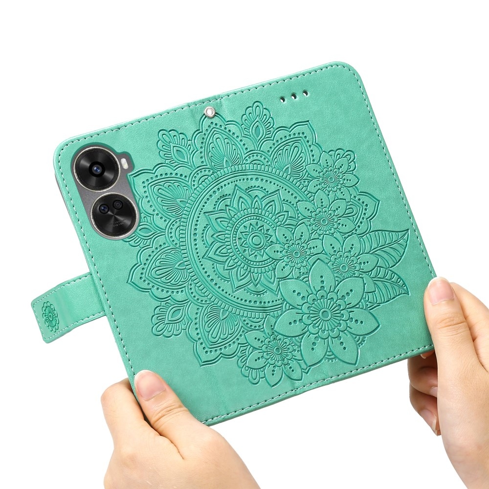 Mandala könyv tok a Huawei Nova 12 SE-hez - teáskék színben