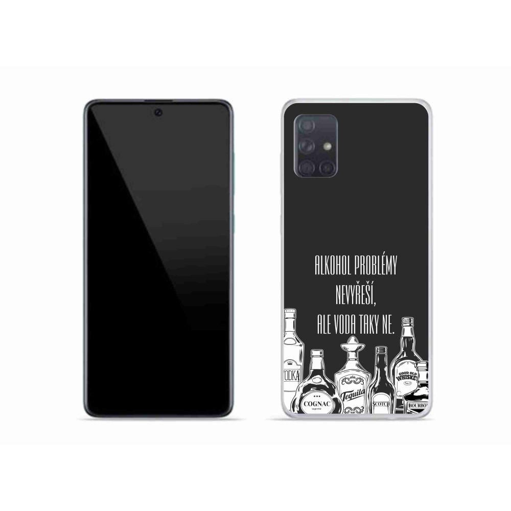 Gél borító mmCase Samsung Galaxy A51 - vicces szöveg fekete háttérrel