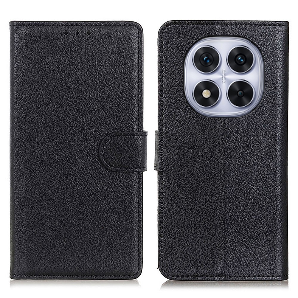 Litchie könyv tok Xiaomi Redmi Note 14 Pro-hoz - fekete