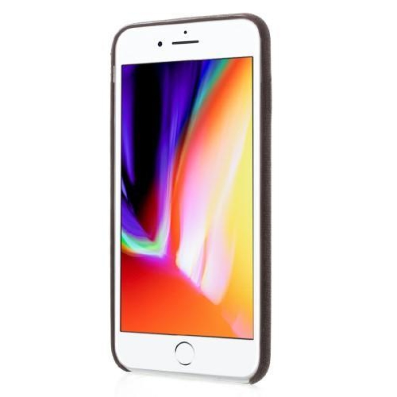 PU-bőrrel bevont műanyag tok iPhone 7 Plus és iPhone 8 Plus készülékhez - kávé