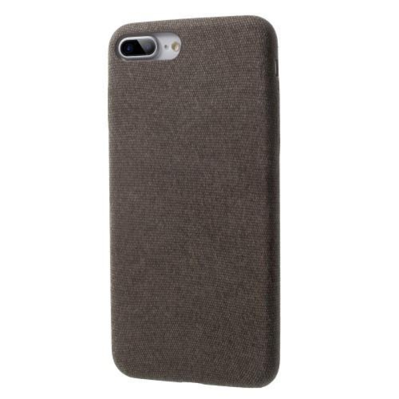 PU-bőrrel bevont műanyag tok iPhone 7 Plus és iPhone 8 Plus készülékhez - kávé