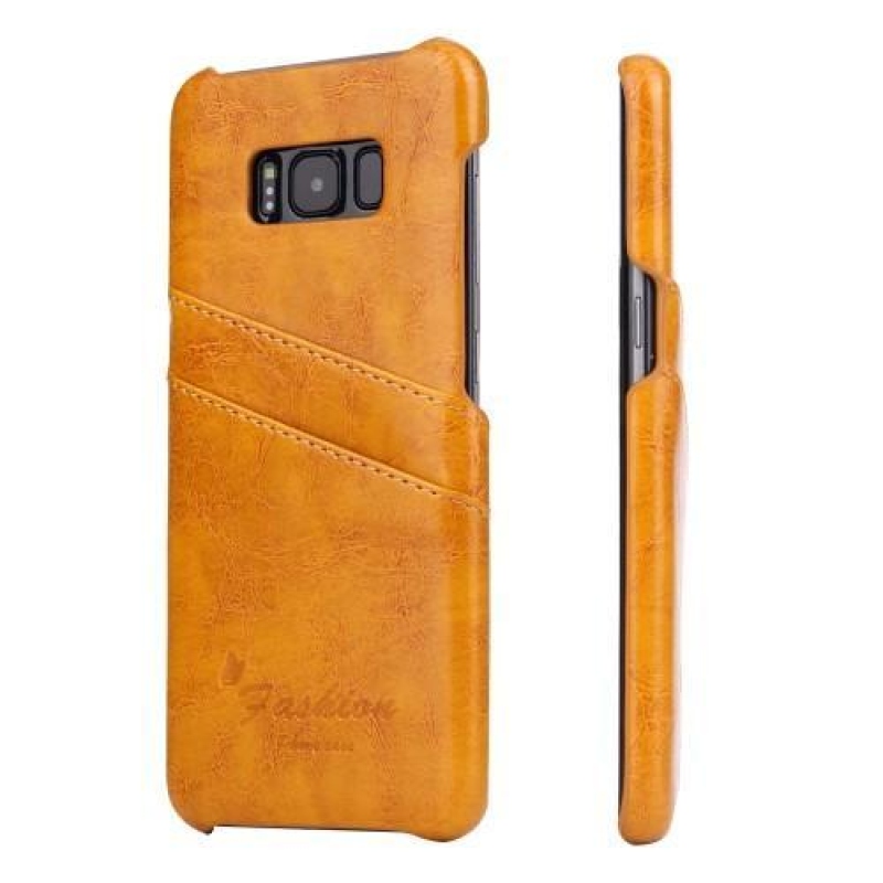 Ruhák PU bőr tok Samsung Galaxy S8 Plus-hoz - narancssárga