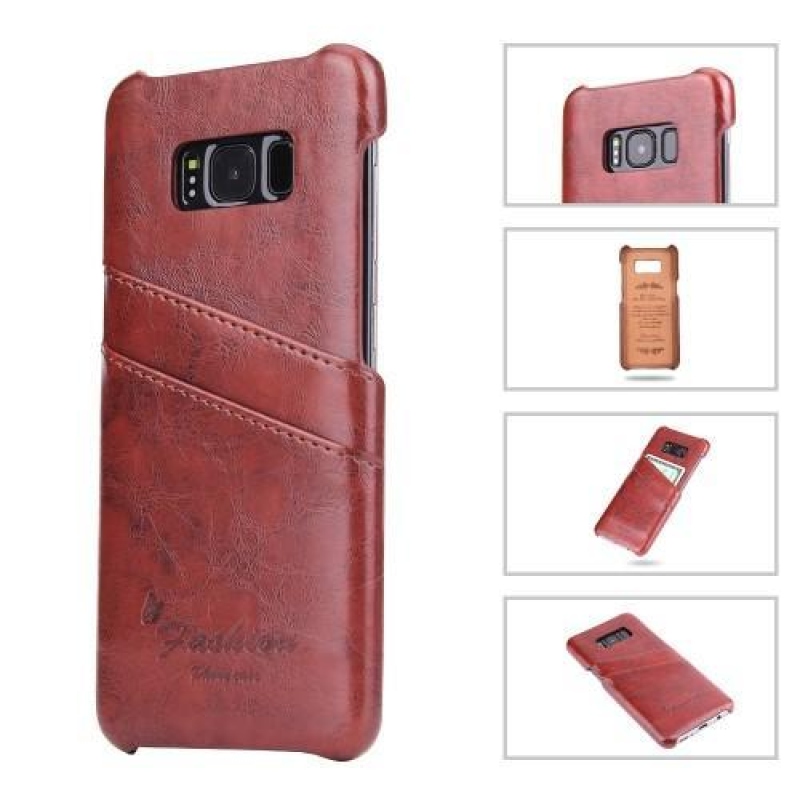 Ruhák PU bőr tok Samsung Galaxy S8 Plus-hoz - narancssárga