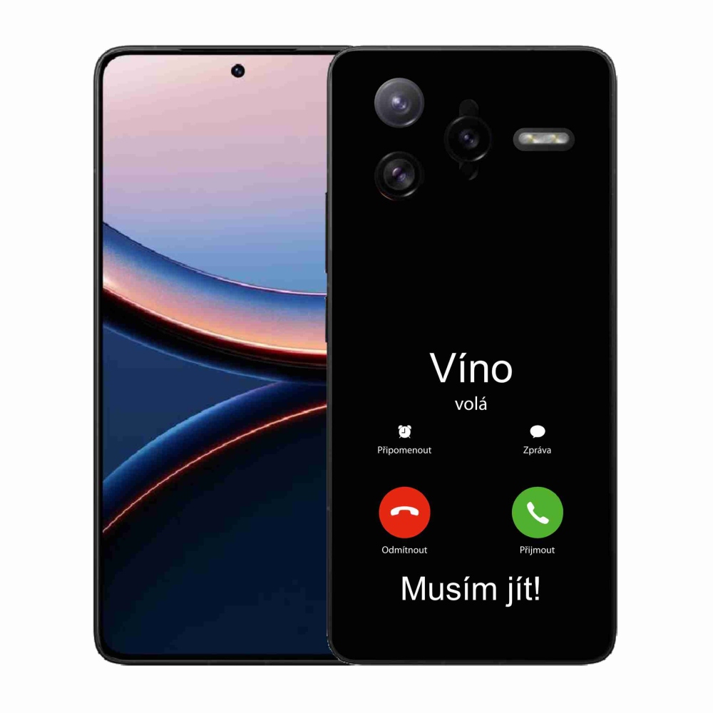 Gél borítás mmCase a Xiaomi Poco F7 Ultra készülékhez - bor hívja a fekete hátteret