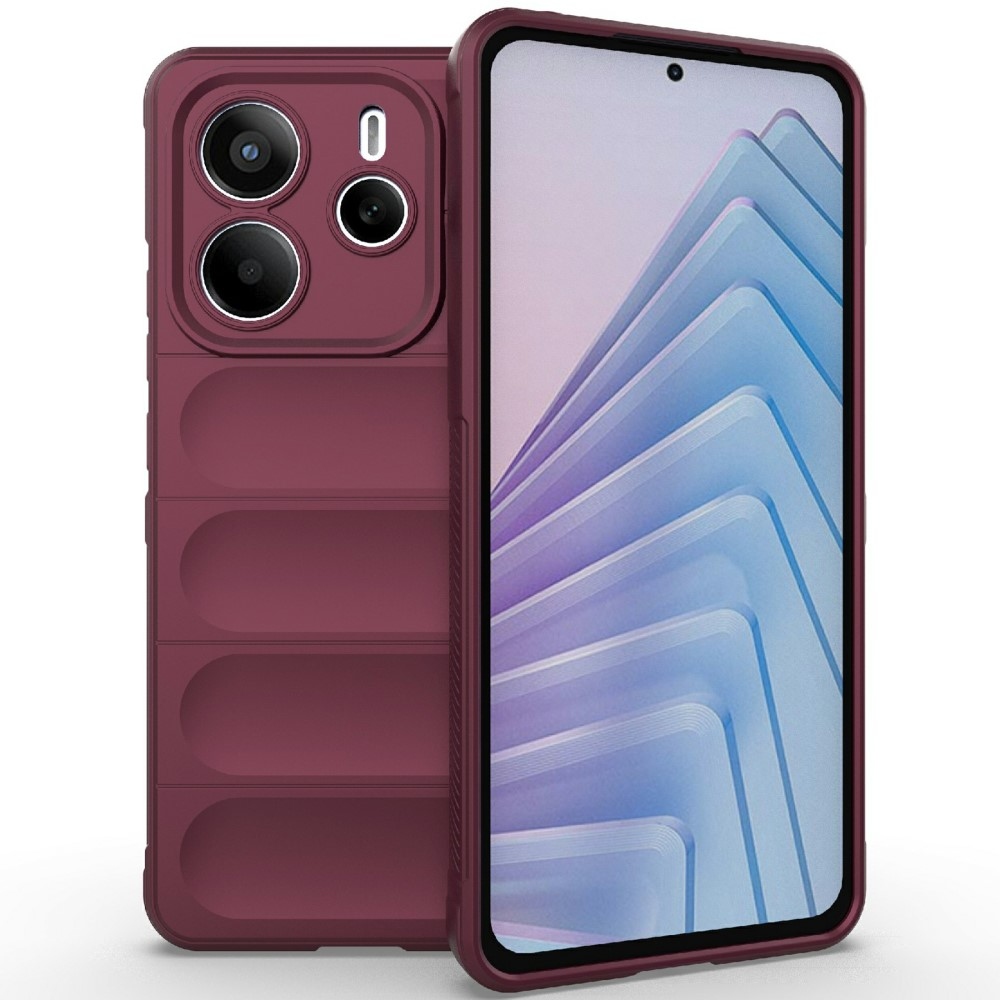 Rugg tartós zselés tok Xiaomi Redmi Note 14 5G - bordó színben