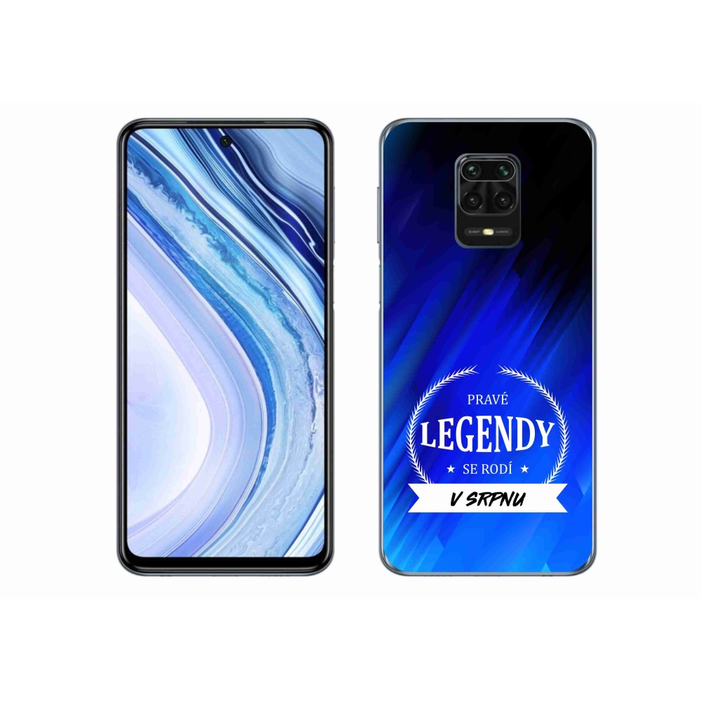 Gél borítás mmCase a Xiaomi Redmi Note 9 Pro - Legends in August kék háttérrel