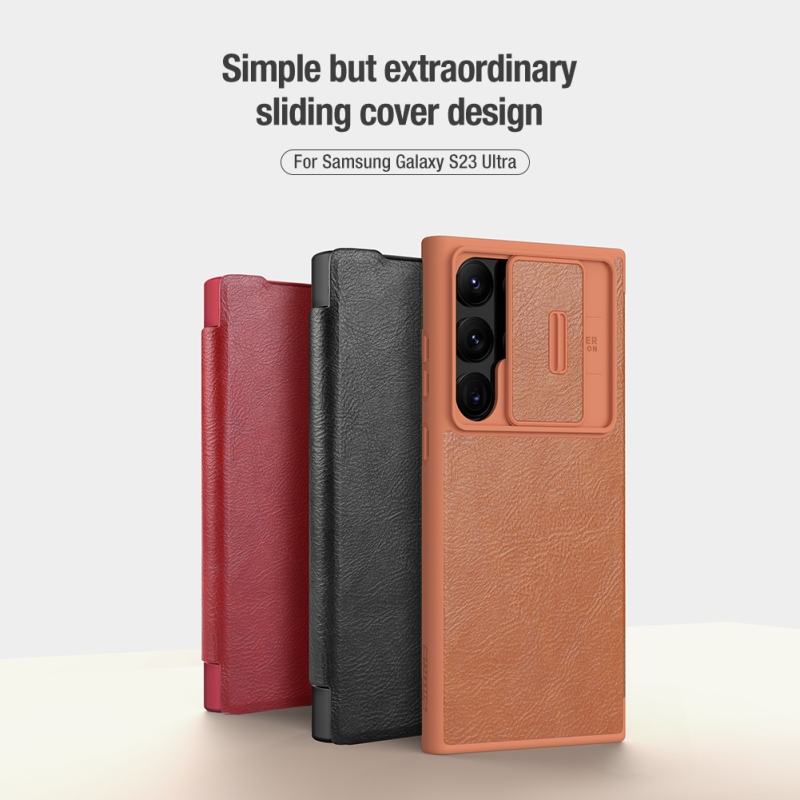 Nillkin Qin Book PRO tok Samsung Galaxy S23 Ultra fekete