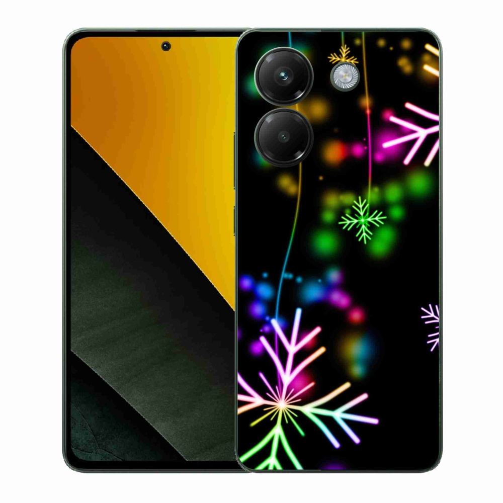 Zselés borítás mmCase a Xiaomi Poco M7 Pro 5G számára - színes pelyhekkel