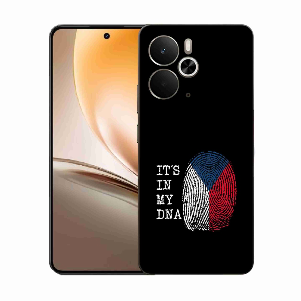 Gél borítás mmCase a Realme 14 5G - zászlós ujjlenyomat fekete háttérrel