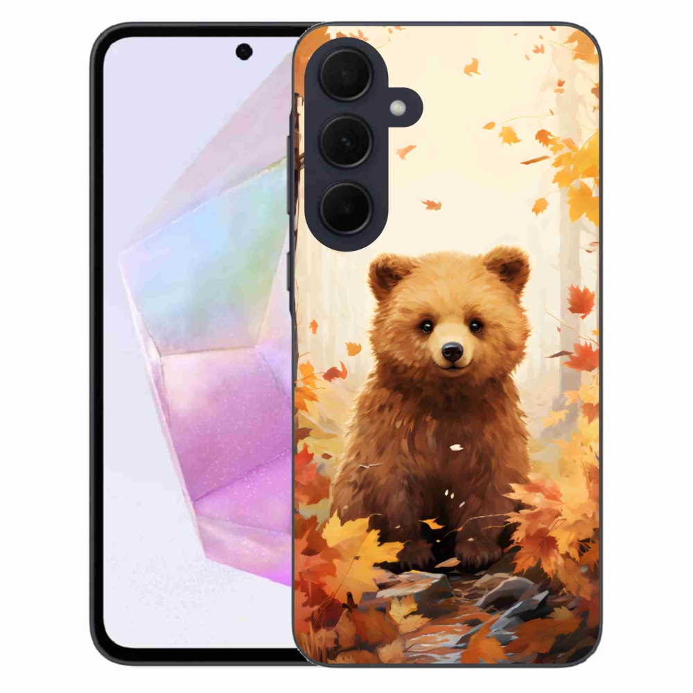 Zselés borítás mmCase Samsung Galaxy A35 5G - medve az erdőben