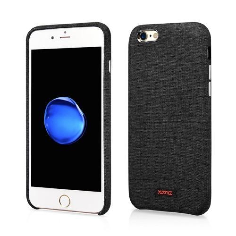 Coaty műanyag tok PU bőrrel borítva iPhone 6 Plus és 6s Plus készülékhez - fekete
